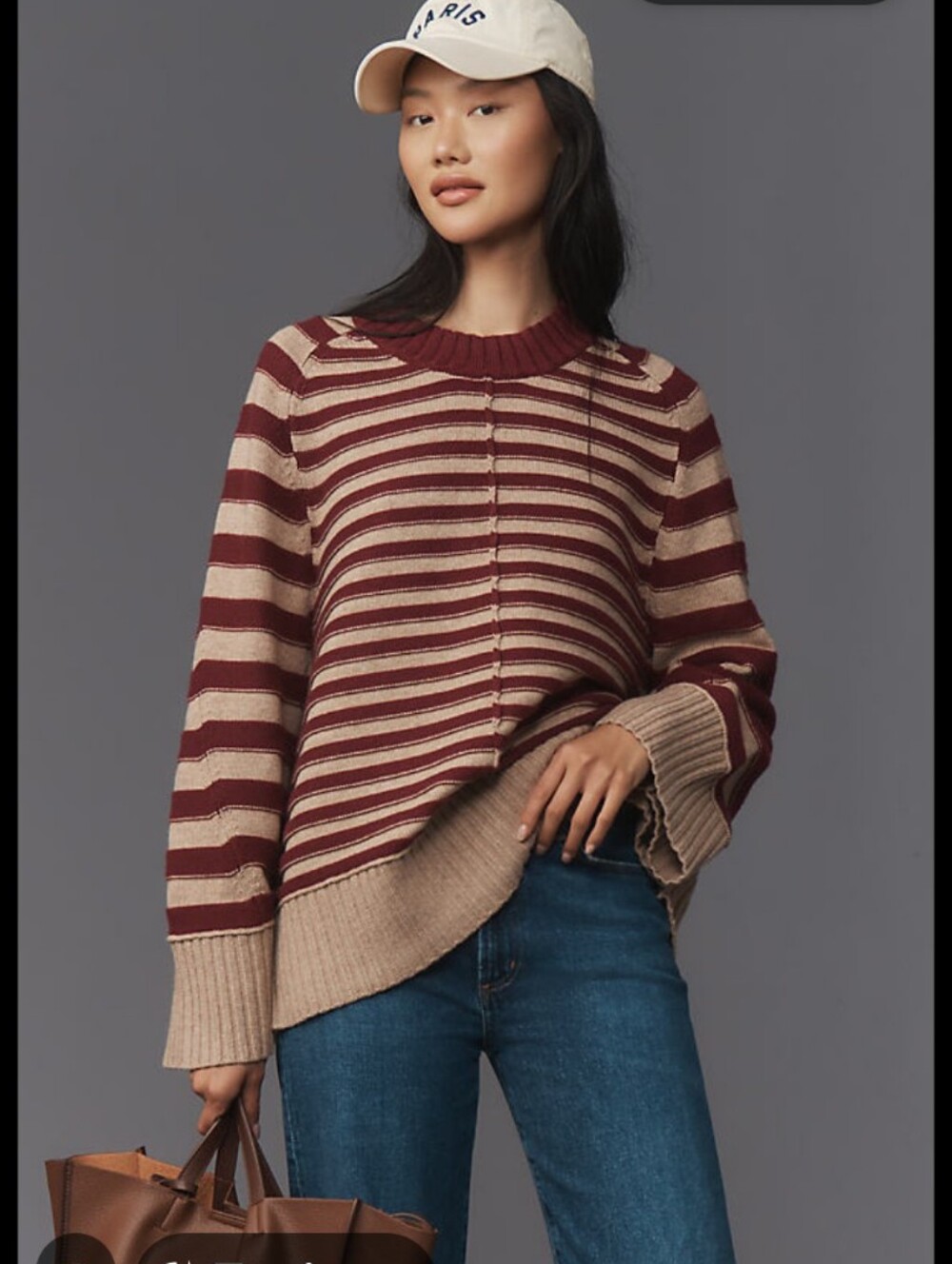Maeve Chandler Relaxed Crew Striped Sweater